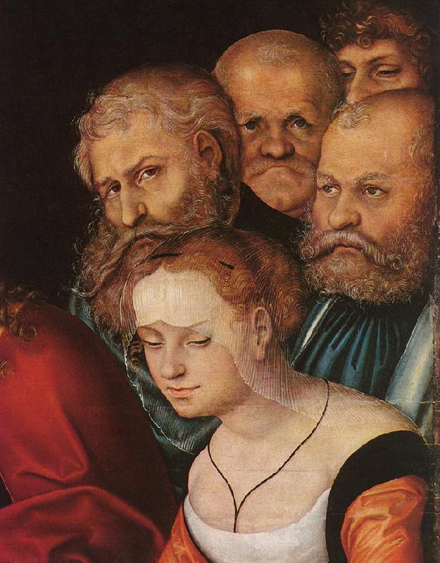 CRANACH, Lucas the Elder Christ and the Adulteress (detail) dfh France oil painting art